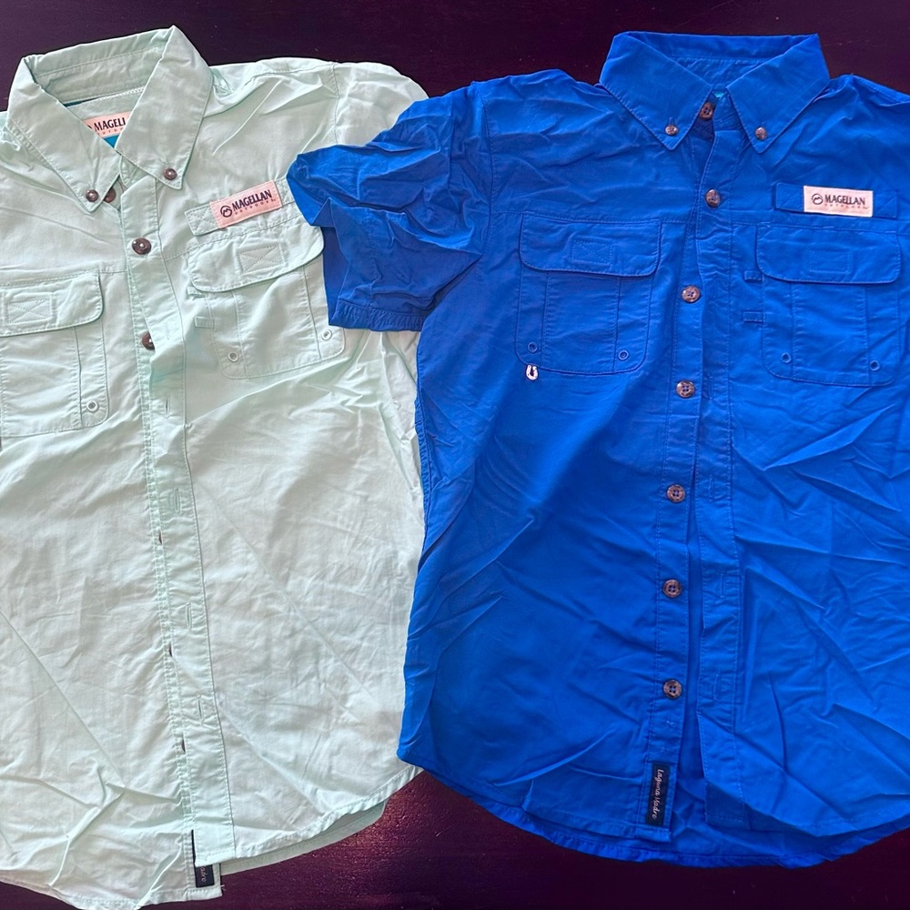 Kids Blue and Light Green Shirts by Magellan Outdoors